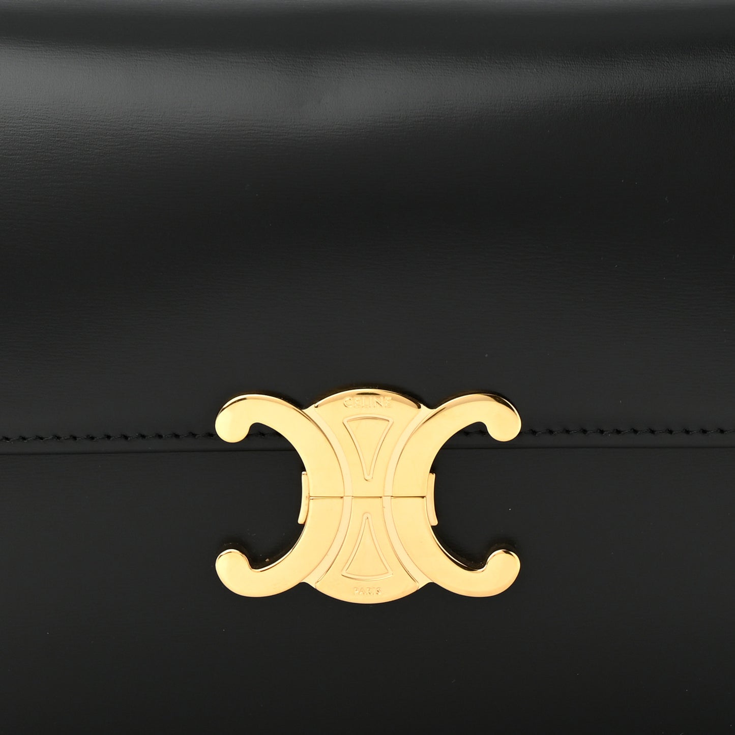 Shiny Calfskin Medium Triomphe Black