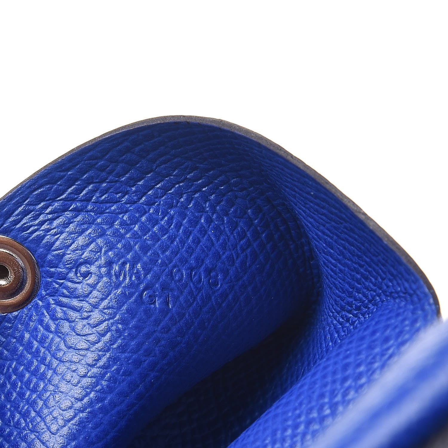 Hermes Epsom Calvi Card Case Bleu Royal 7 of 8