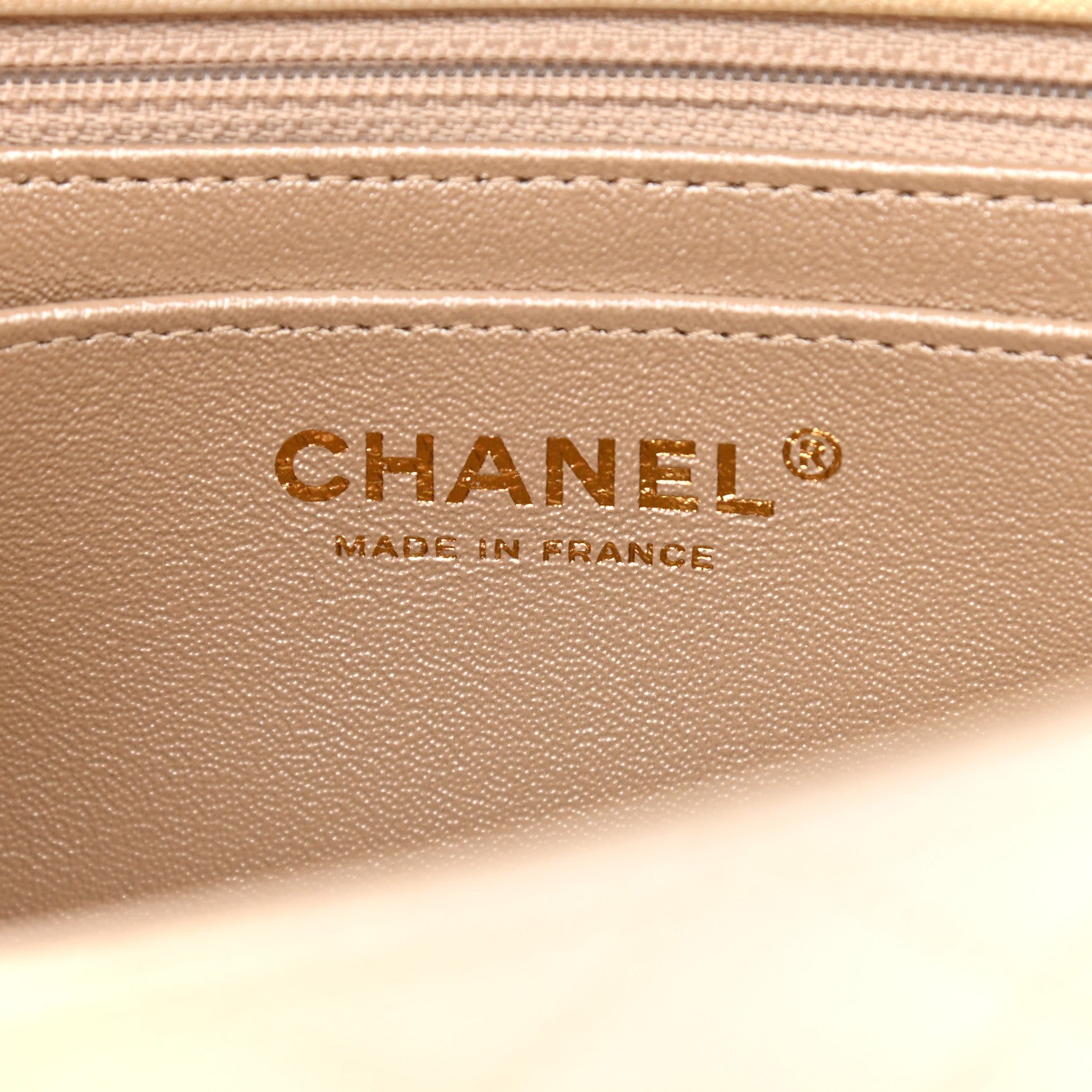 Chanel Metallic Goatskin Quilted Mini Rectangular Flap Gold 7 of 10