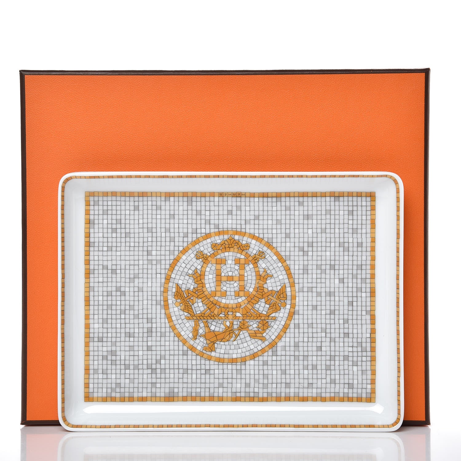 Hermes Porcelain Mosaique au 24 Sushi Plate 5 of 5