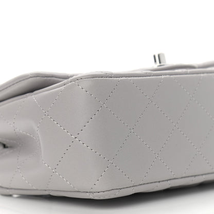Chanel Lambskin Quilted Mini Rectangular Flap Grey 8 of 12