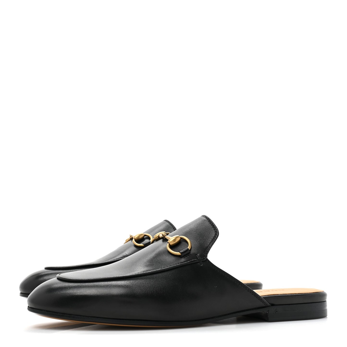 Calfskin Womens Princetown Slippers 37 Black