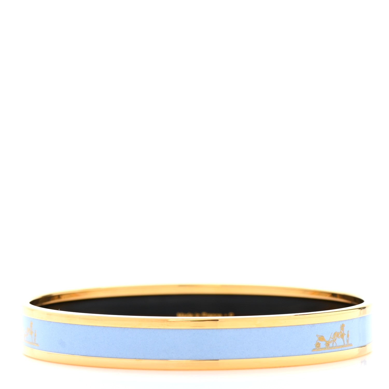 Hermes Enamel Printed Narrow Caleche Bracelet 65 3 of 6