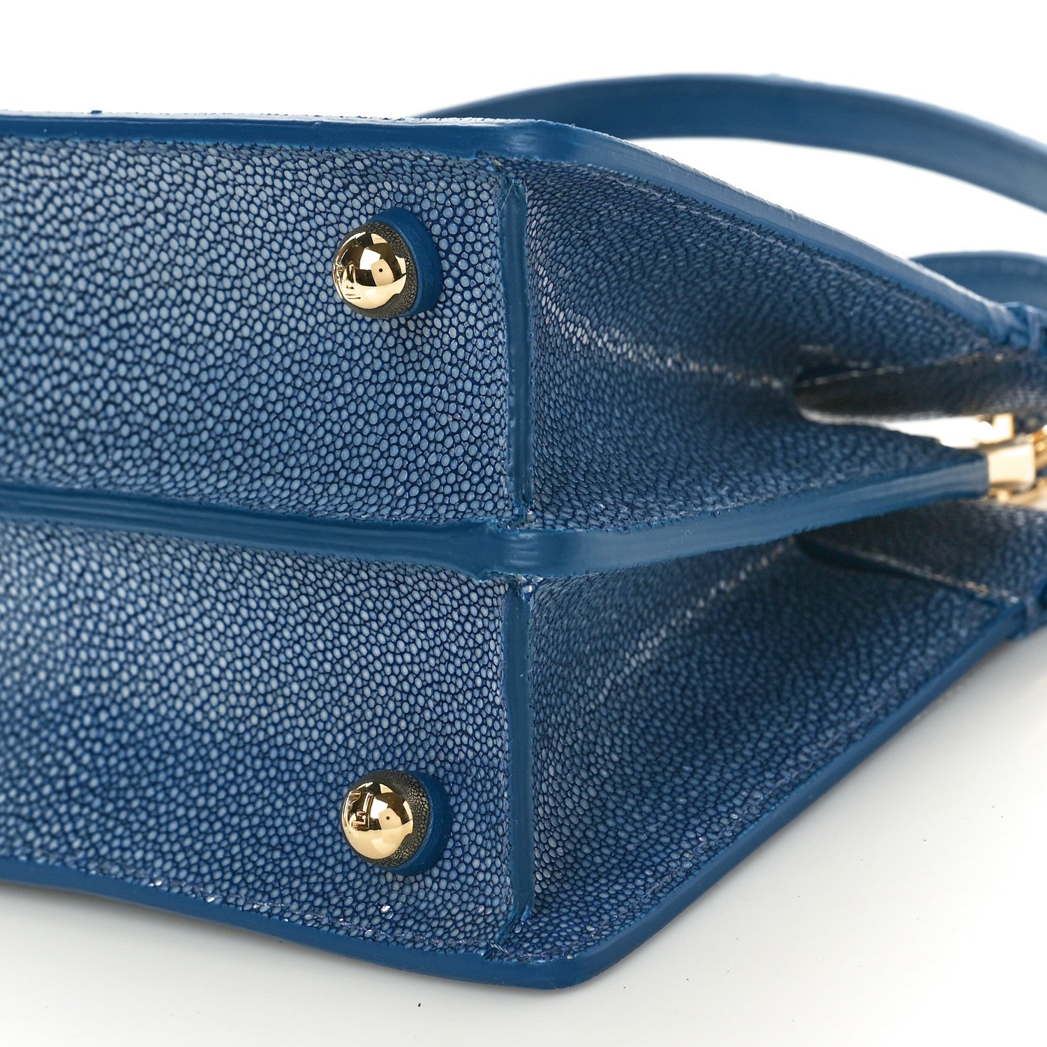 Fendi Stingray Shiny Nappa Petite Peekaboo I SEE U Satchel Mirto 10 of 10