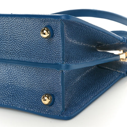 Fendi Stingray Shiny Nappa Petite Peekaboo I SEE U Satchel Mirto 10 of 10