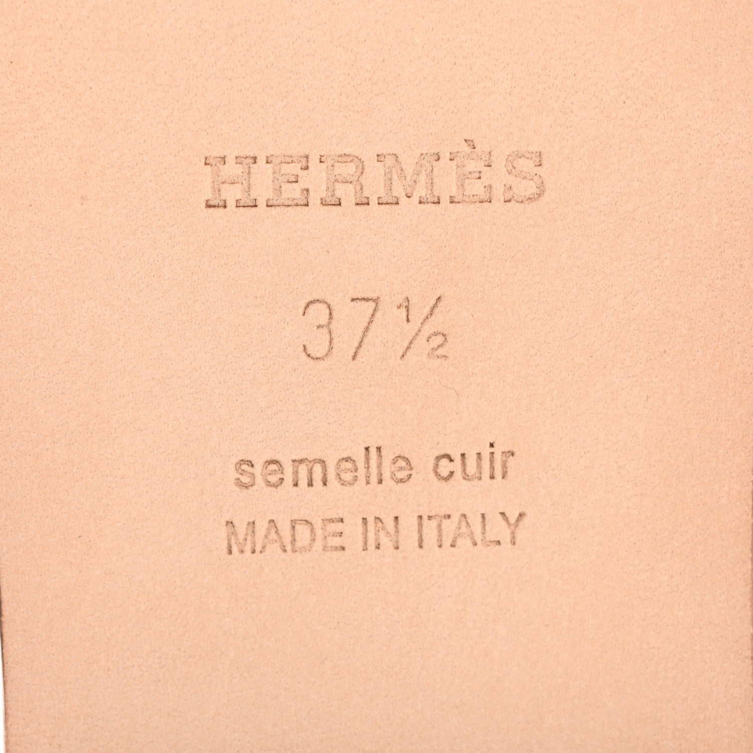 Hermes Box Calfskin Oran Sandals 37.5 Gold 7 of 10
