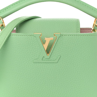 Louis Vuitton Taurillon Mini Capucines Vert Pomme 7 of 9