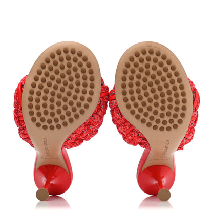 Bottega Veneta Lambskin Rope Woven Dot Sandals 38.5 Bubble Gum Tomato 5 of 14