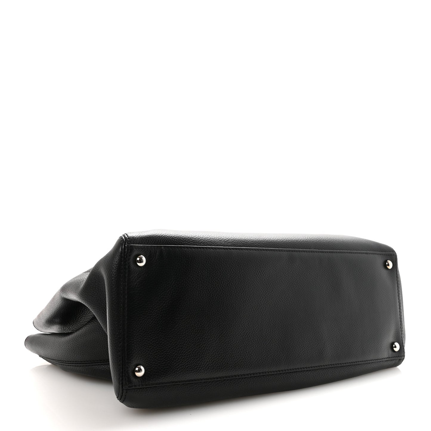 Calfskin Cerf Executive Shopper Tote Black