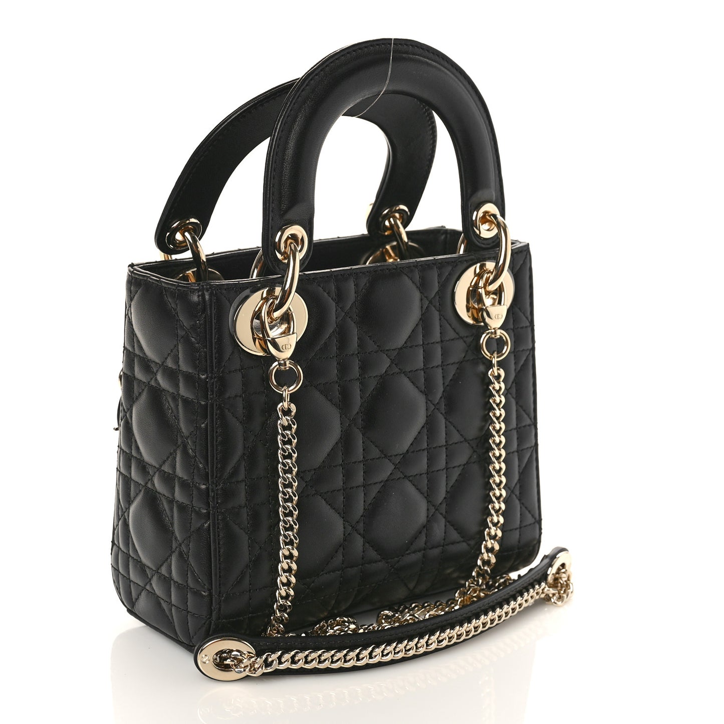 Lambskin Cannage Mini Lady Dior Black
