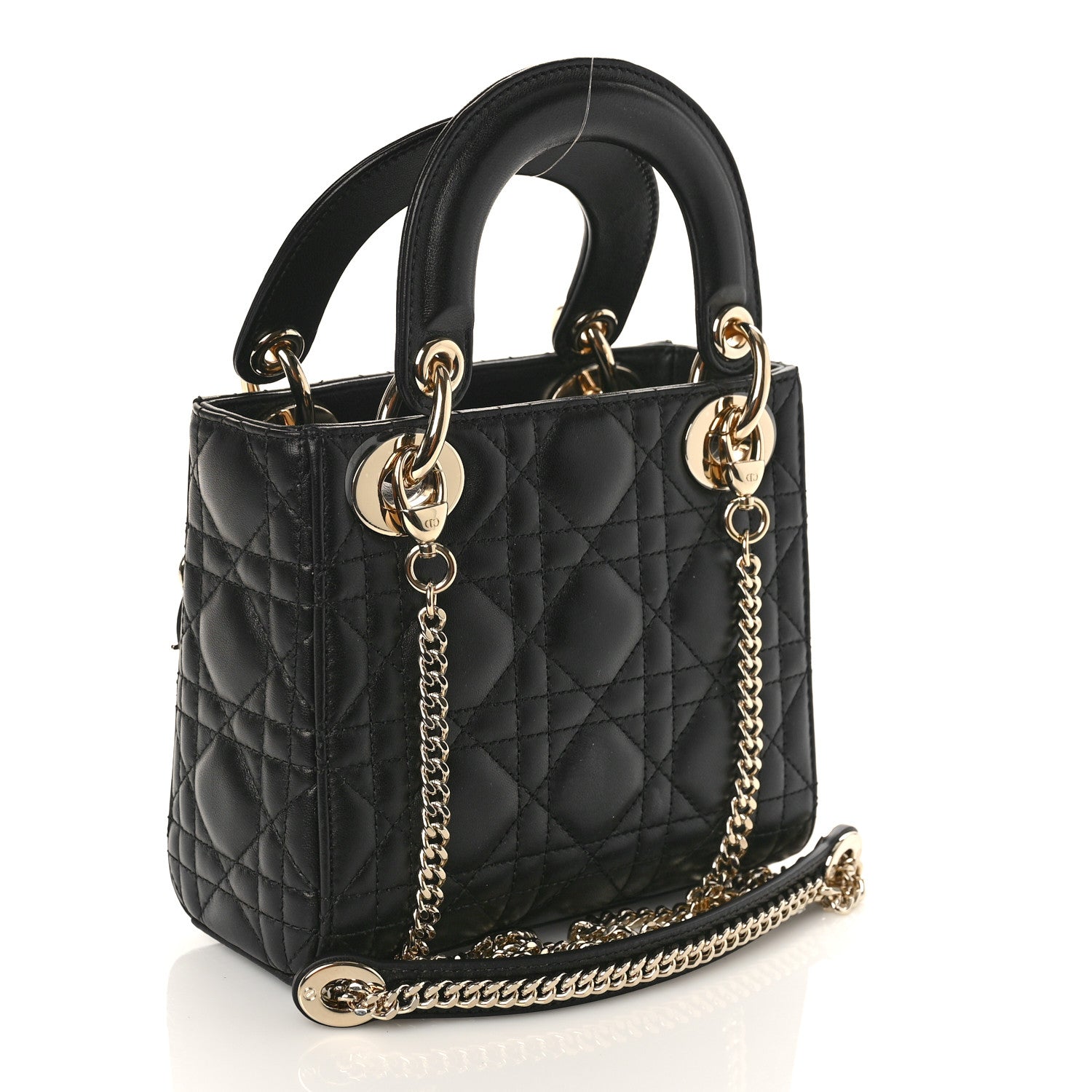 Christian Dior Lambskin Cannage Mini Lady Dior Black 3 of 8