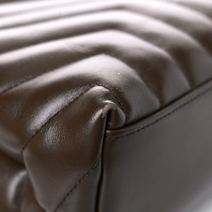 Saint Laurent Calfskin Y Quilted Monogram Medium Loulou Chain Satchel Soil Brown 14 of 15