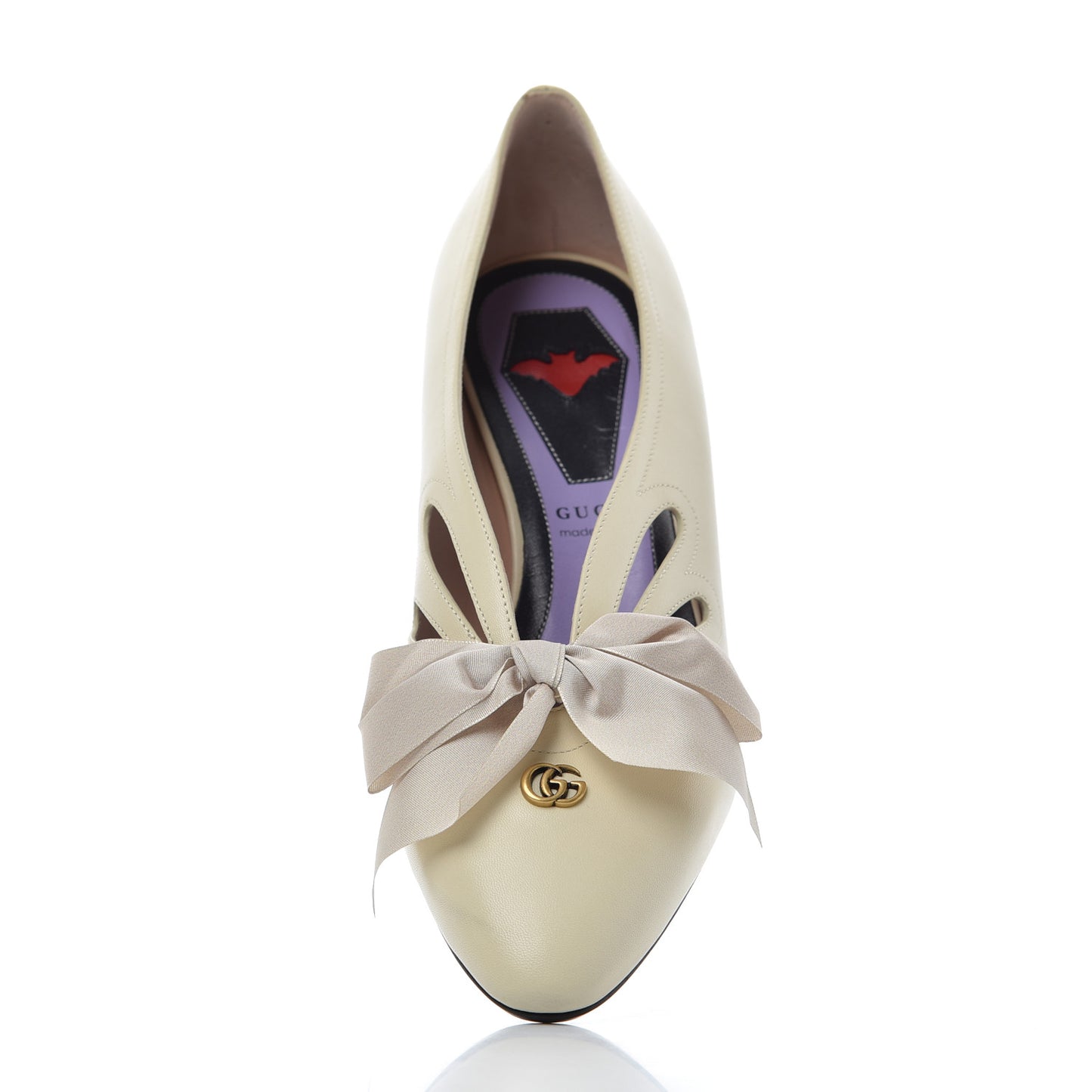 Malaga Kid Bow Berith Low Heel Pumps 38.5 Vintage White