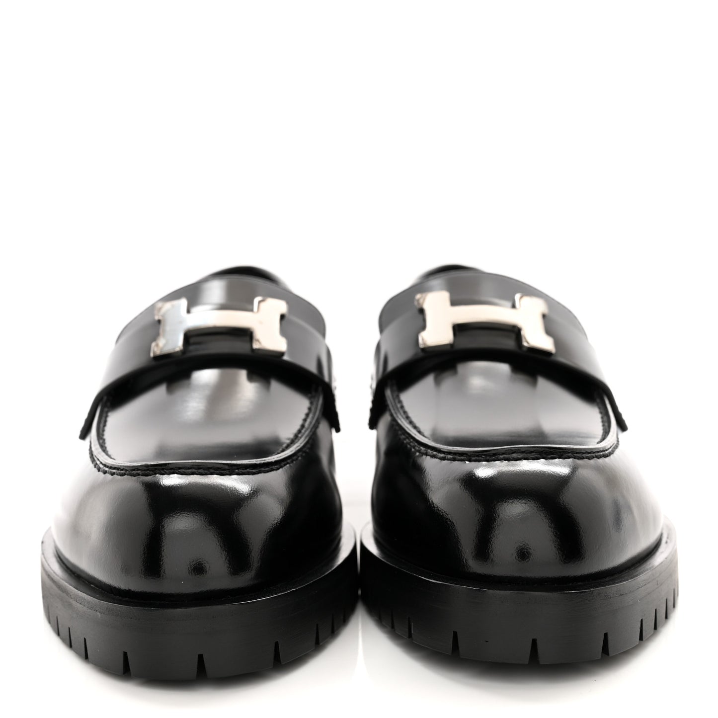 Calfskin Womens Faubourg Loafers 36 Black