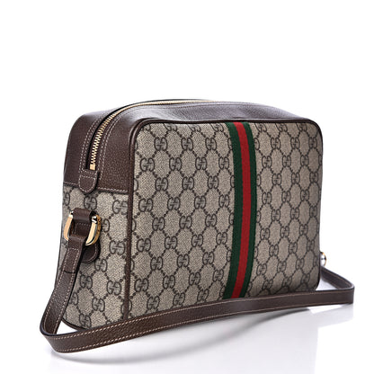 Gucci GG Supreme Monogram Web Small Ophidia Shoulder Bag Brown 2 of 9