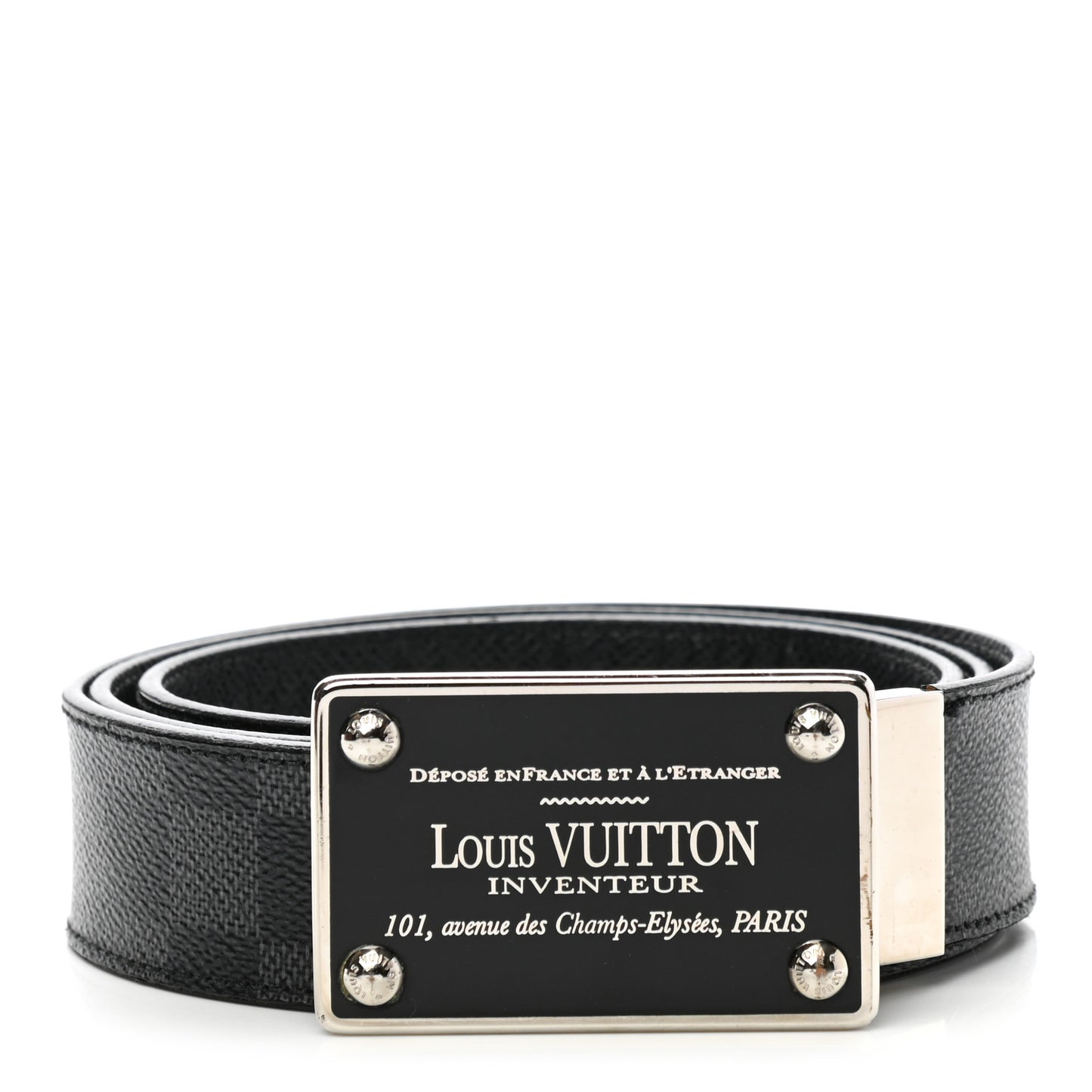 Damier Graphite 35mm LV Inventeur Reversible Belt 100 40