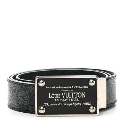 Louis Vuitton Damier Graphite 35mm LV Inventeur Reversible Belt 100 40 1 of 9