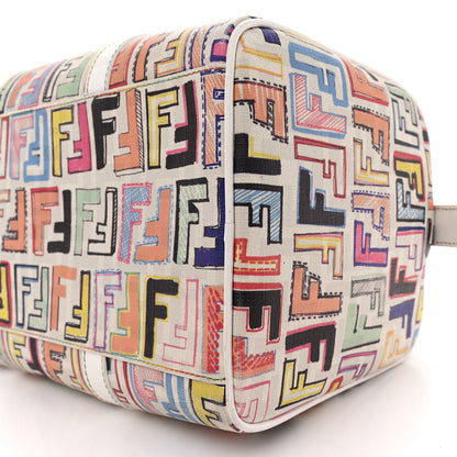 Fendi Zucca Spalmati Vitello FF Multicolor Forever Boston Multicolor White 10 of 15