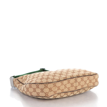 Gucci Monogram Web Medium Half Moon Hobo Dark Brown 4 of 8