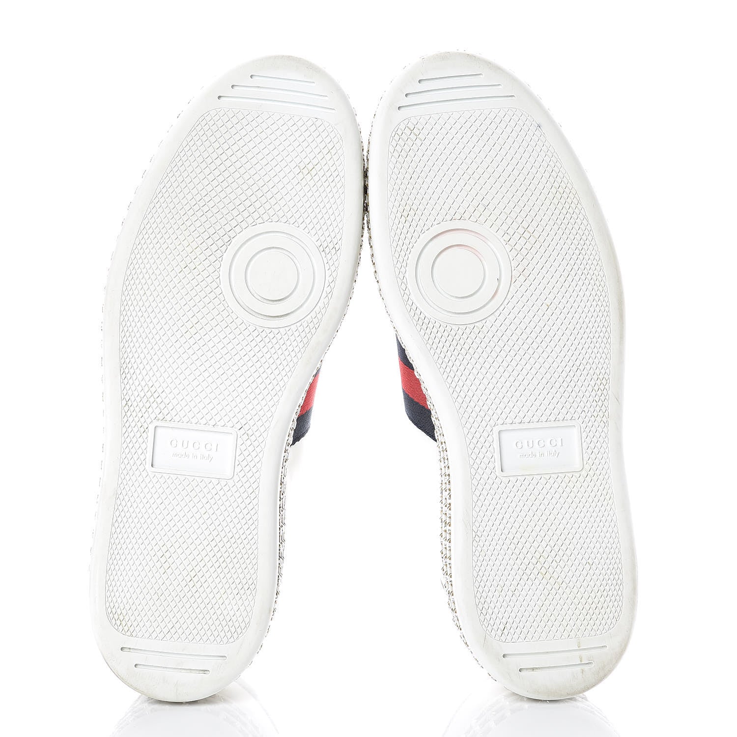 Gucci Calfskin Crystal Web LOVED Embroidered Womens Ace Platform Sneakers 37 White Red Flame Notte 7 of 12