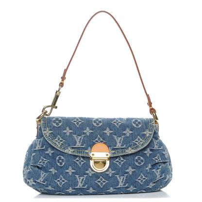 Louis Vuitton Monogram Denim Mini Pleaty Blue 1 of 8