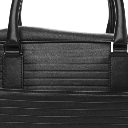Christian Dior HOMME Calfskin Ribbed Briefcase Black 8 of 11