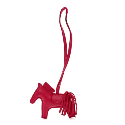Hermes Milo Lambskin Grigri Rodeo Horse Bag Charm PM Rose Mexico 1 of 4