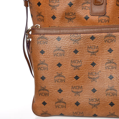 MCM Visetos Large Liz Reversible Shopper Tote Cognac 19 of 32
