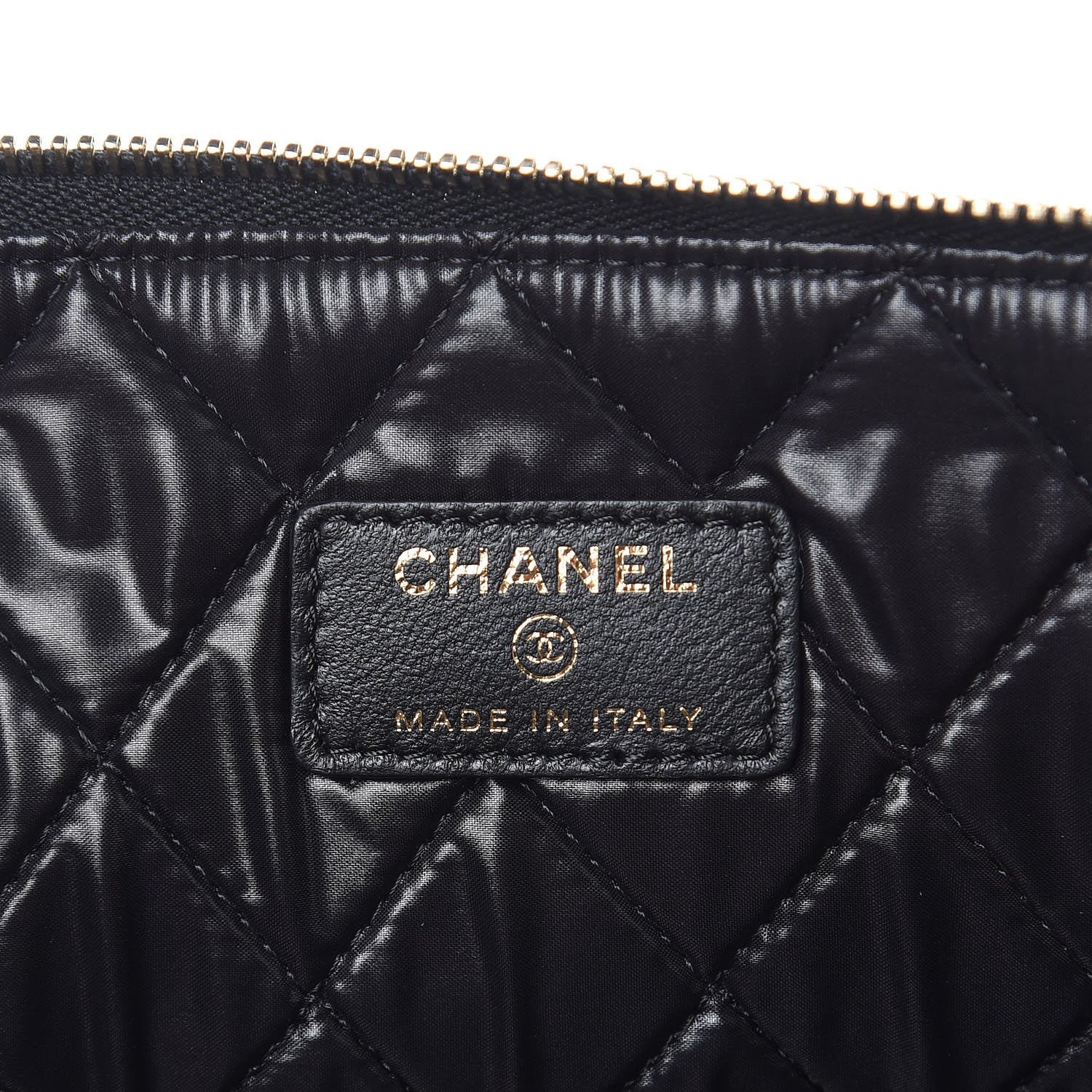 Chanel Lambskin Bi Quilted Medium Cosmetic Case Black 6 of 8