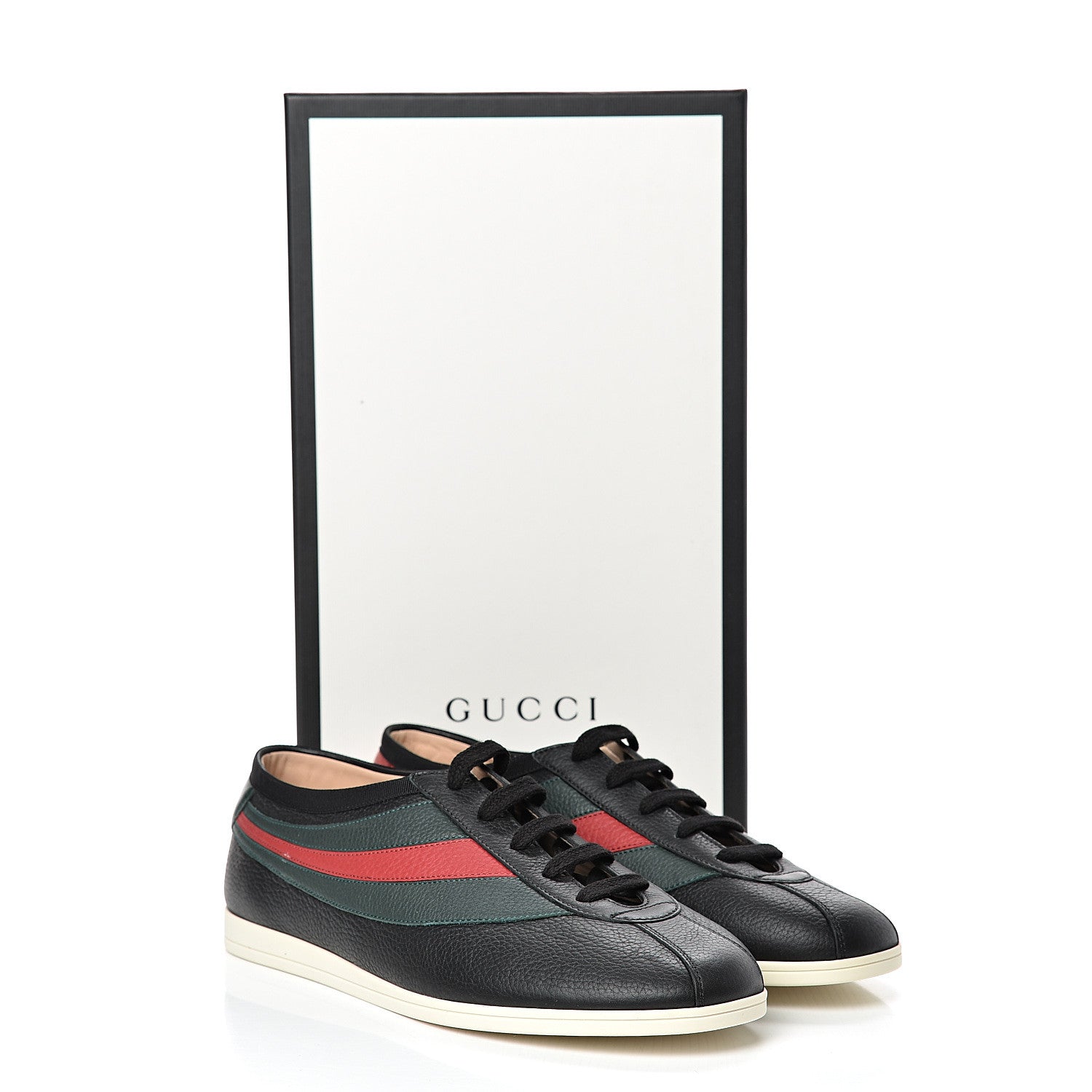 Gucci Calfskin Mens Falacer Sneakers 8.5 Nero Black 10 of 10