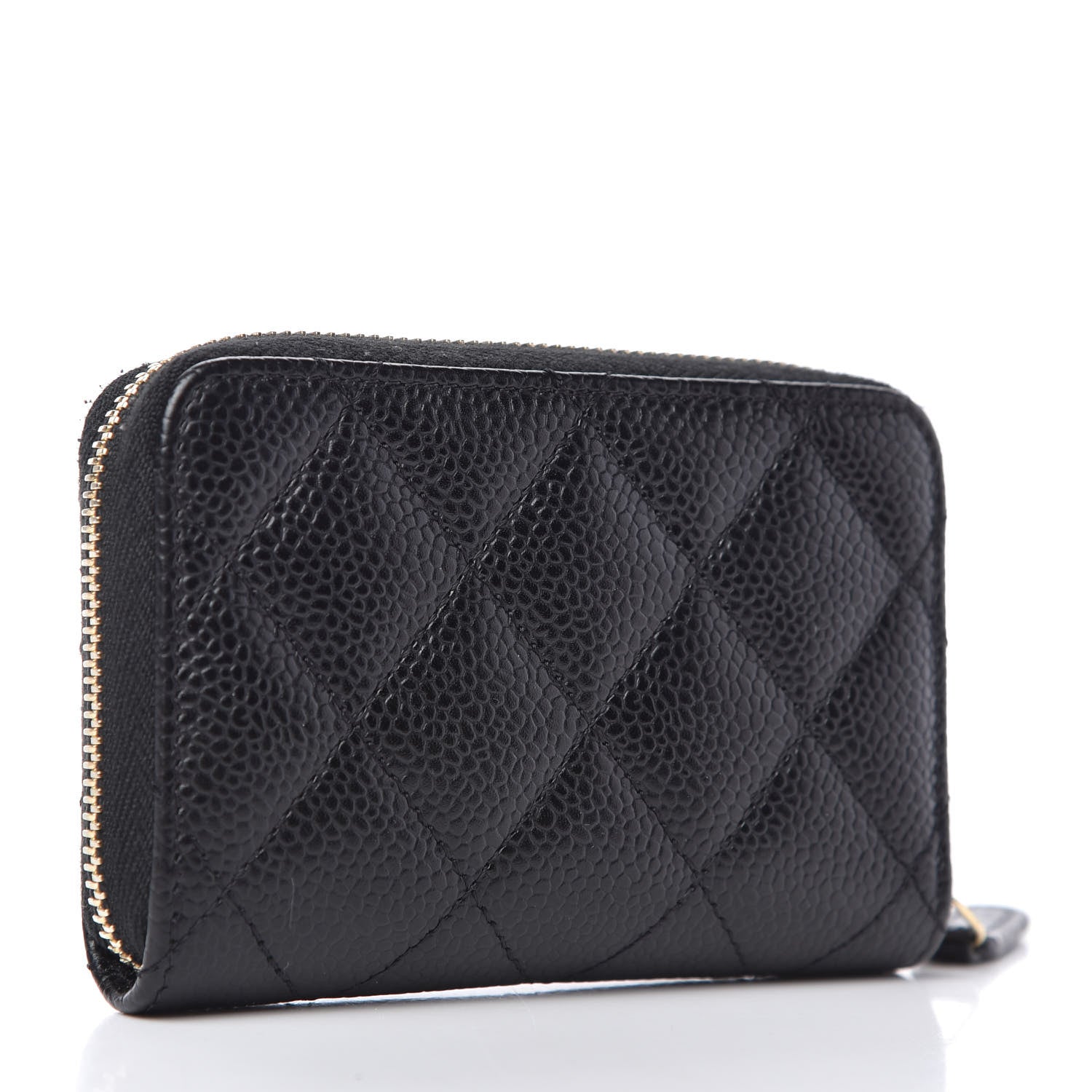 Chanel Caviar Quilted Zip Coin Purse Black 3 of 7