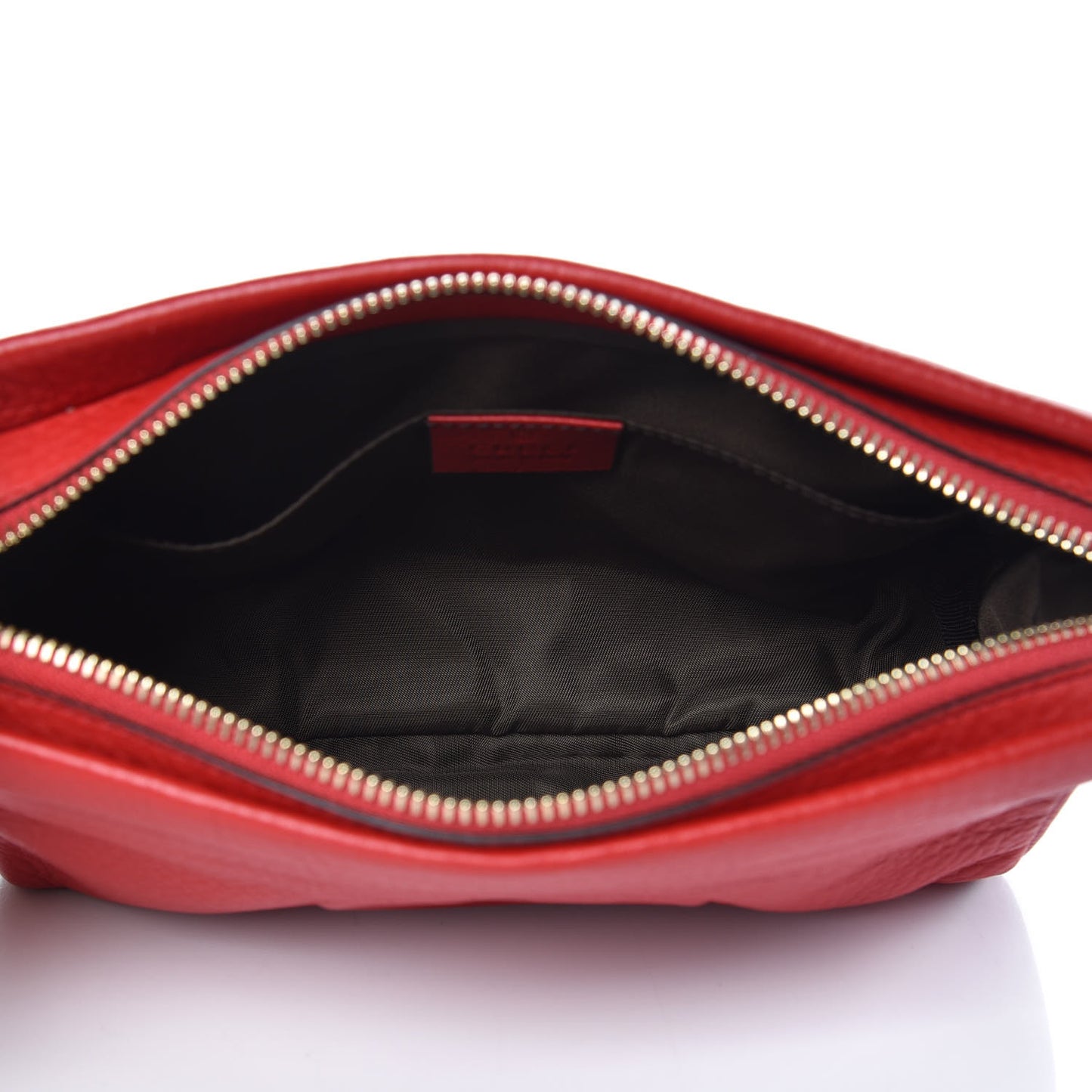 Pebbled Calfskin Soho Cosmetic Case Tabasco Red