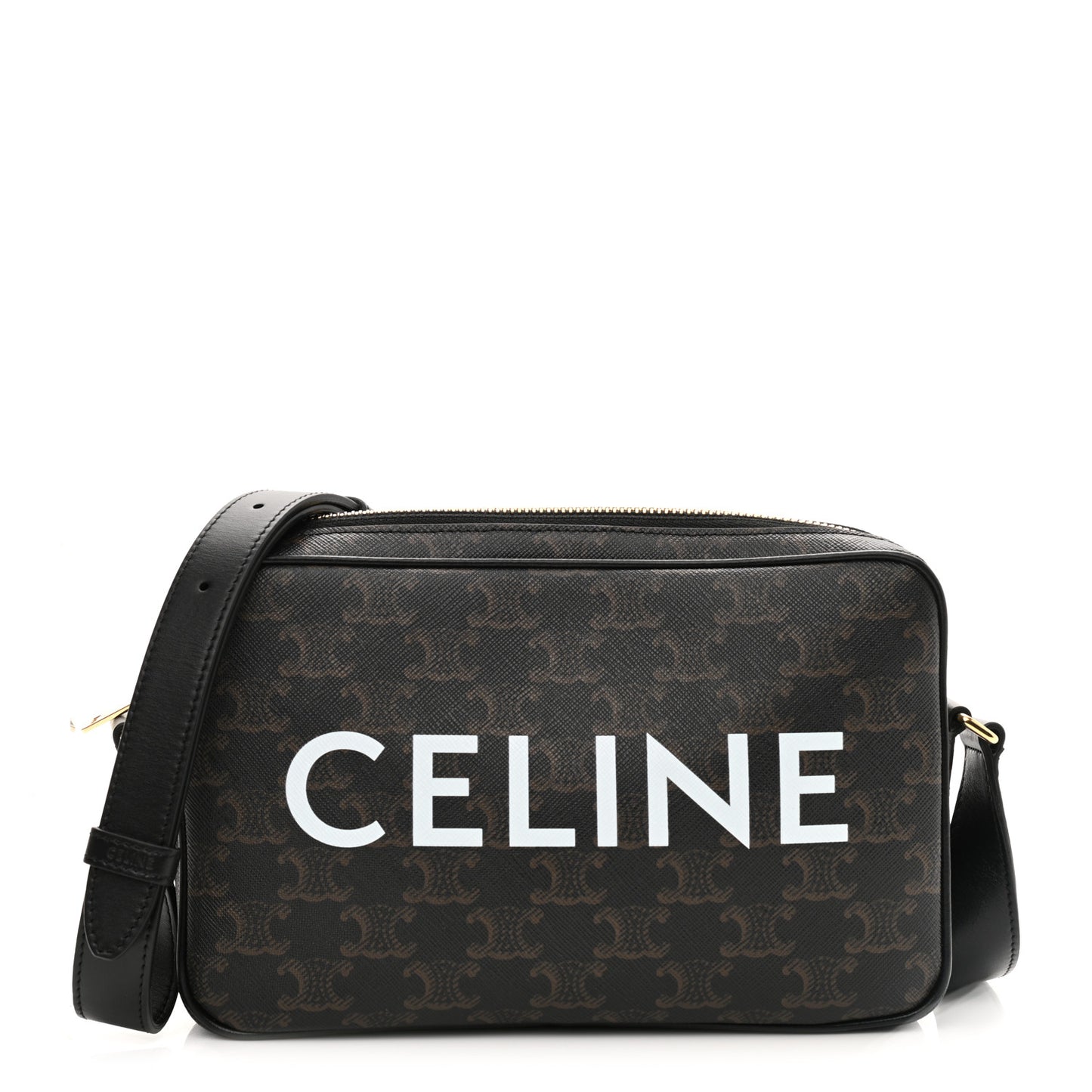 Triomphe Canvas Medium Messenger Bag Black