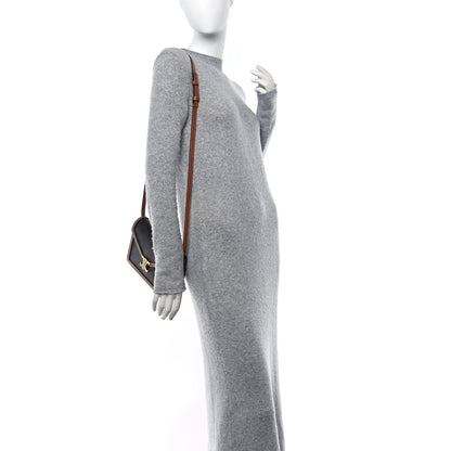 Celine Triomphe Canvas Calfskin Enveloppe Bag Tan 3 of 12