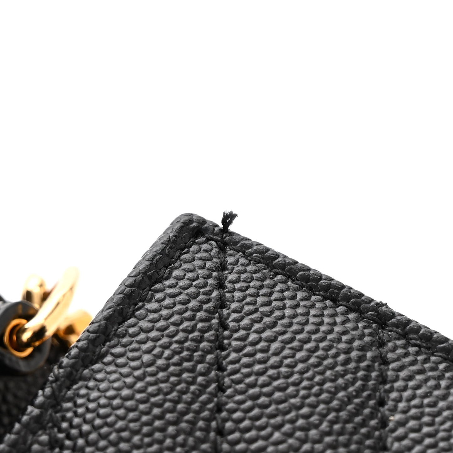 Grain De Poudre Matelasse Chevron Monogram Chain Wallet Black