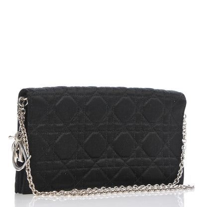 Christian Dior Satin Cannage Lady Dior Convertible Clutch Black 4 of 8