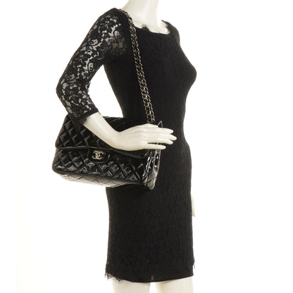 Chanel Patent Jumbo Double Flap Black 2 of 9