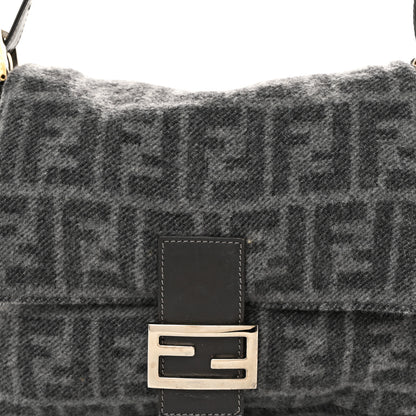 Fendi Wool Zucca Mama Baguette Grey 7 of 9