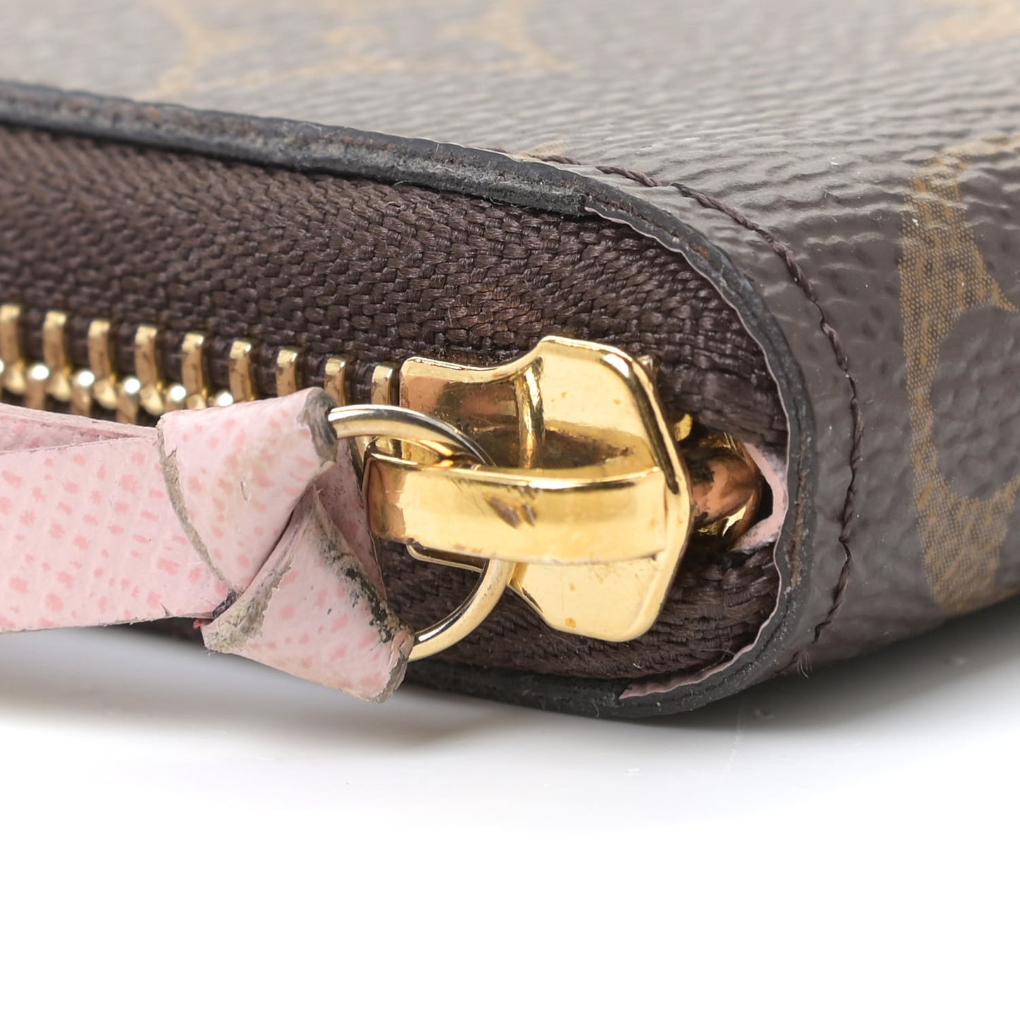 Monogram Clemence Wallet Rose Ballerine