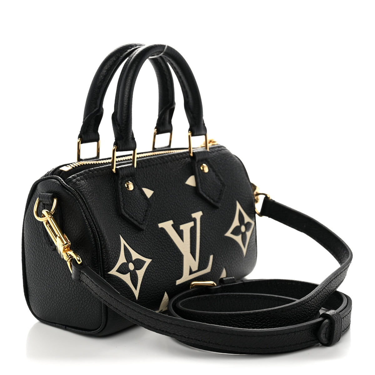 Louis Vuitton Empreinte Monogram Giant Nano Speedy Black Beige 3 of 9