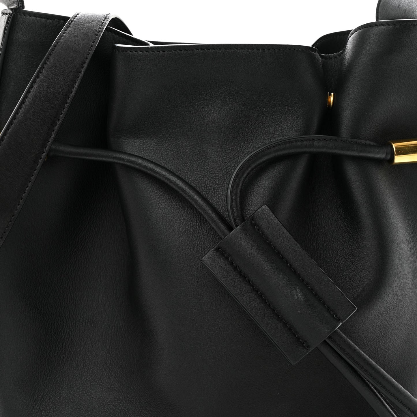 Calfskin Small Emma Bucket Black