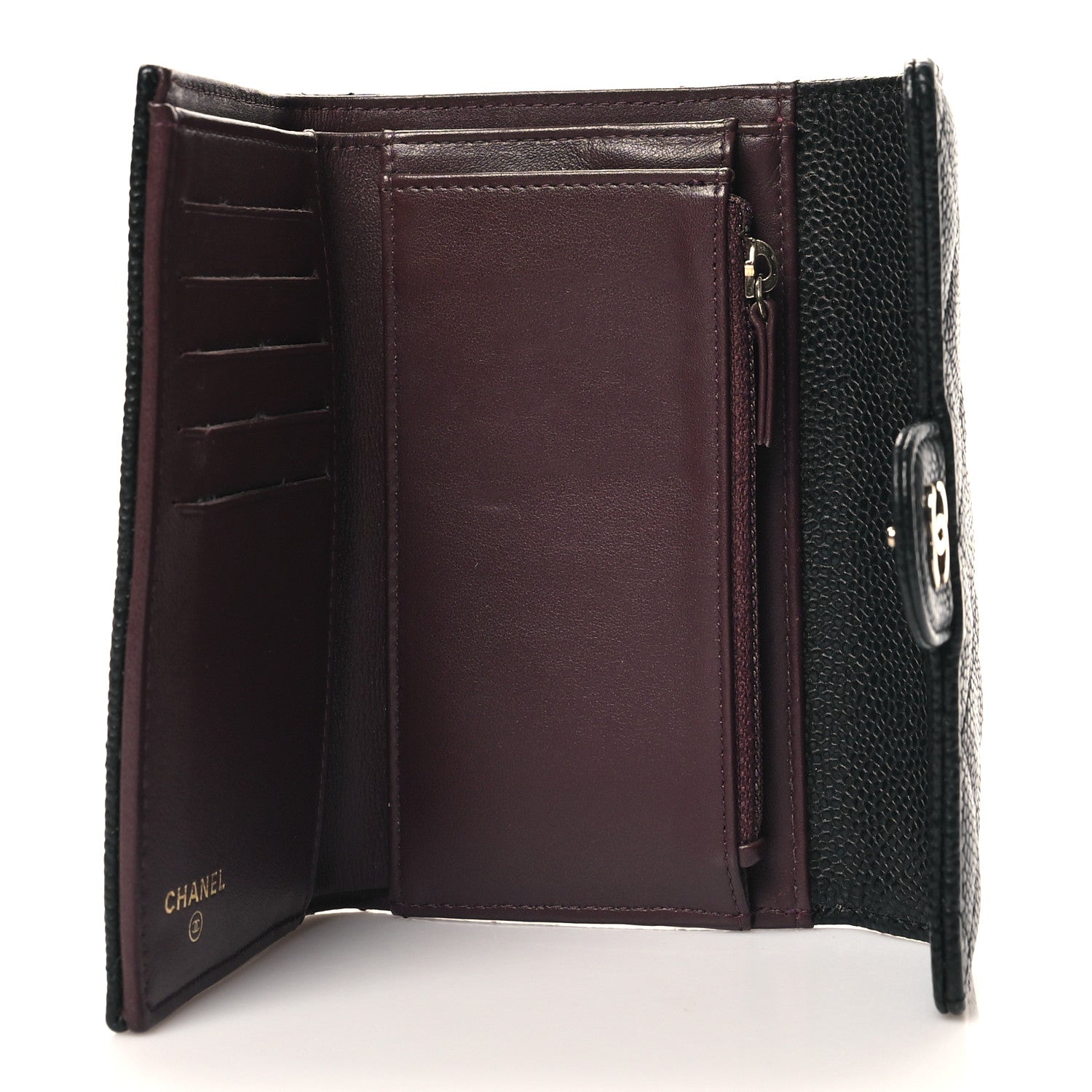 Chanel Caviar Quilted Medium Flap Wallet Black 5 of 11