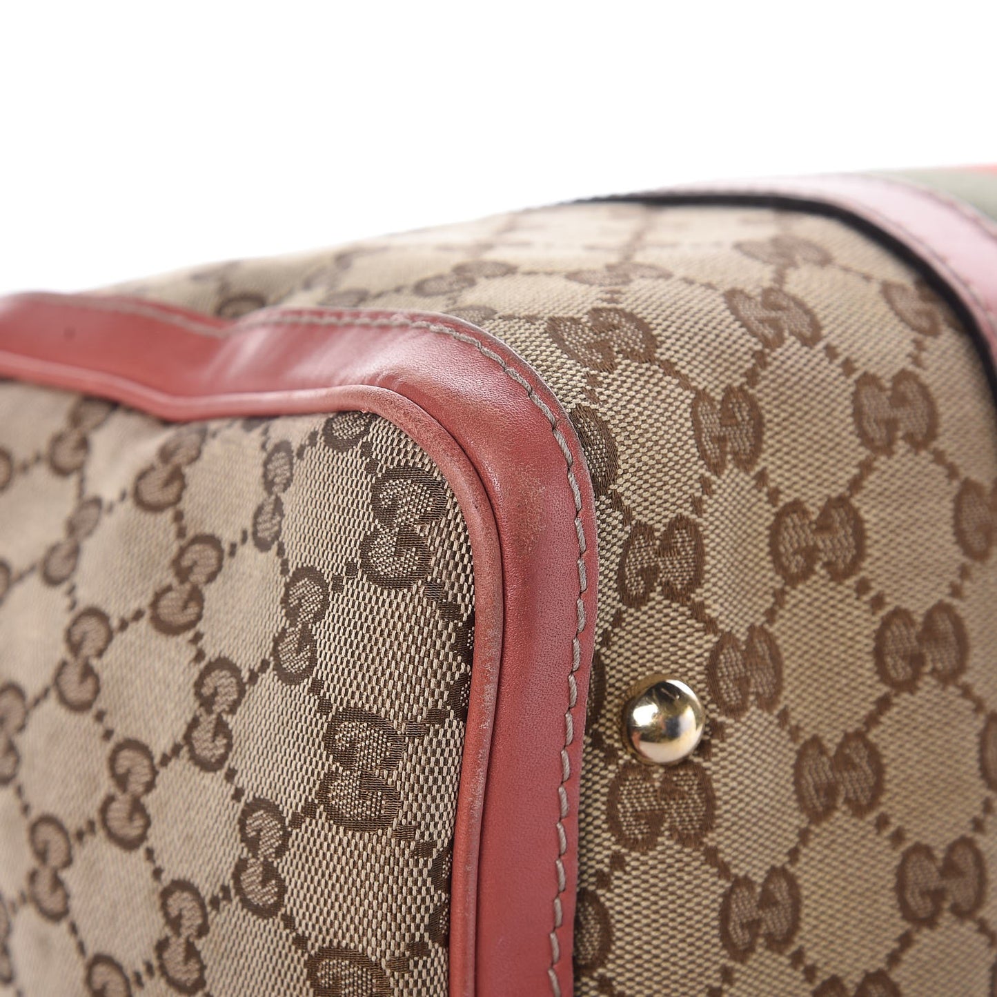 Monogram Vintage Web Medium Boston Pink