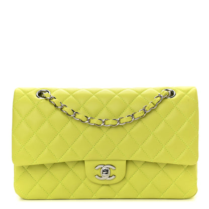 Chanel Lambskin Quilted Medium Double Flap Yellow 1 of 12