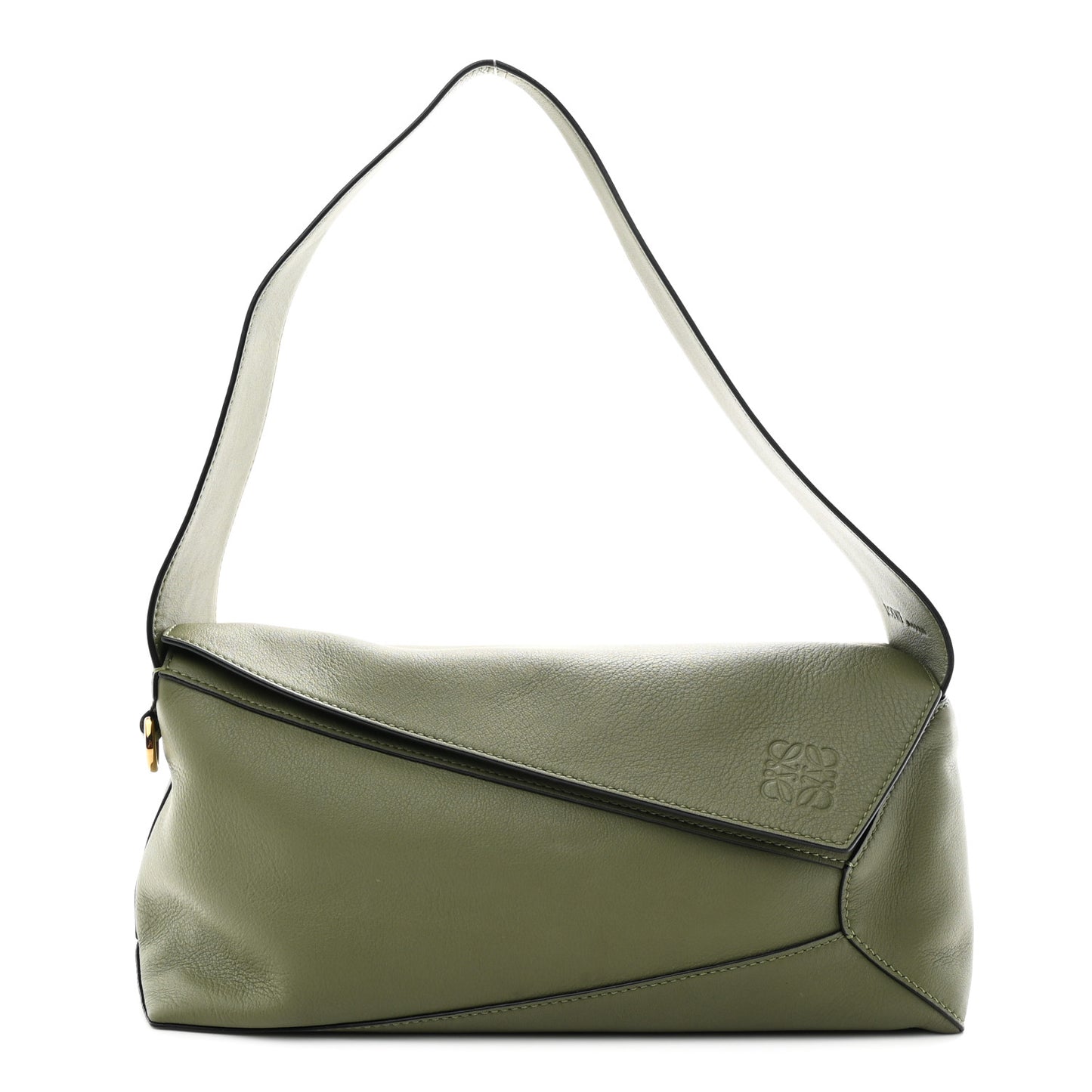 Calfskin Puzzle Hobo Avocado