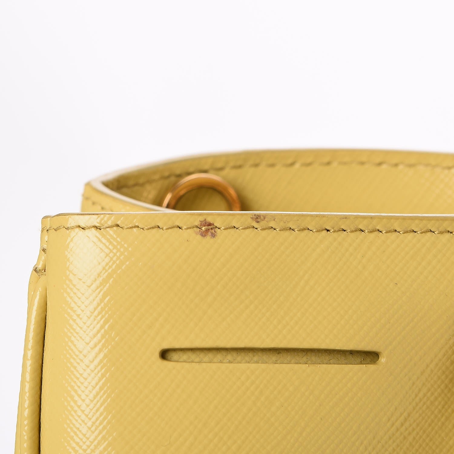 Prada Saffiano Vernice Tote Ananas 11 of 12