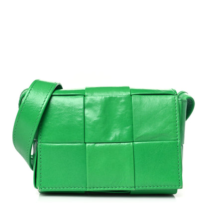 Bottega Veneta Paper Calfskin Maxi Intreccio Extra Mini Cassette Crossbody Bag Parakeet 1 of 9