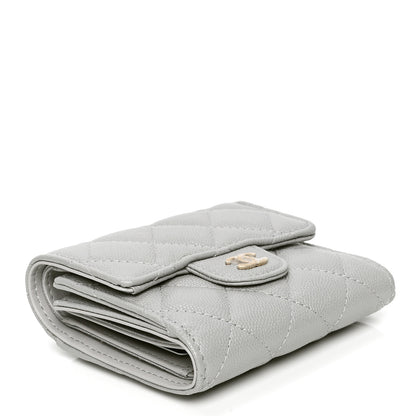 Chanel Caviar Quilted Compact Flap Wallet Grey 3 of 5