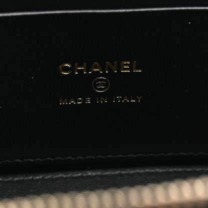 Chanel Lambskin Quilted Trendy Small Top Handle Vanity Case With Chain Black 5 of 10