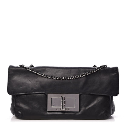Chanel Lambskin Mademoiselle Lock Flap Pochette Black 1 of 10